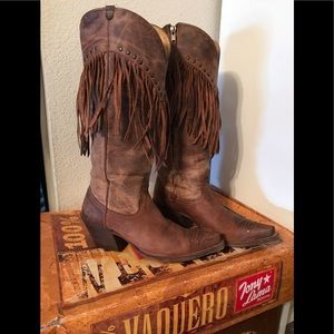 Tony Lama Fringe Cowgirl Boots